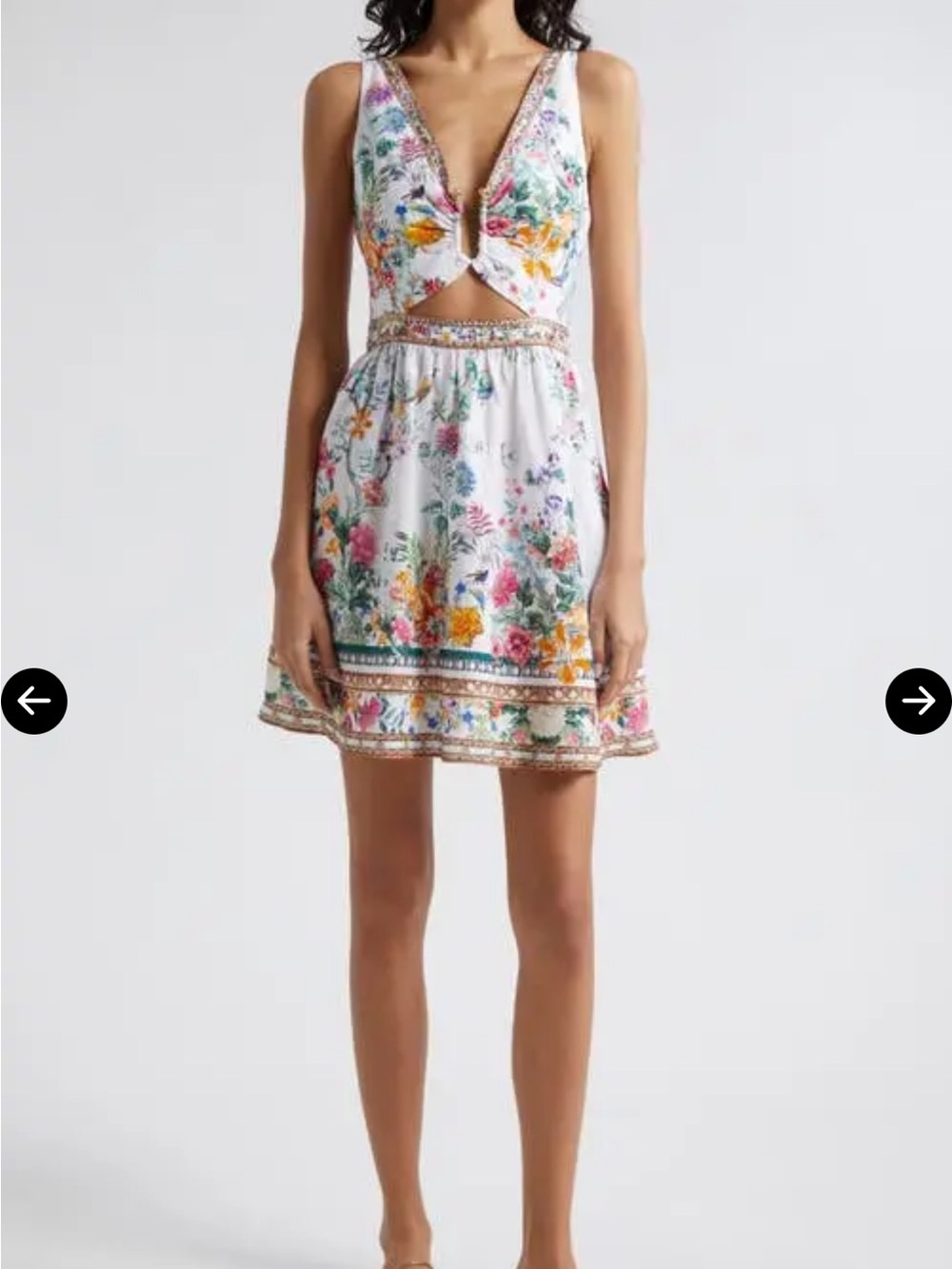 Camilla White Floral Cutout Mini Dress